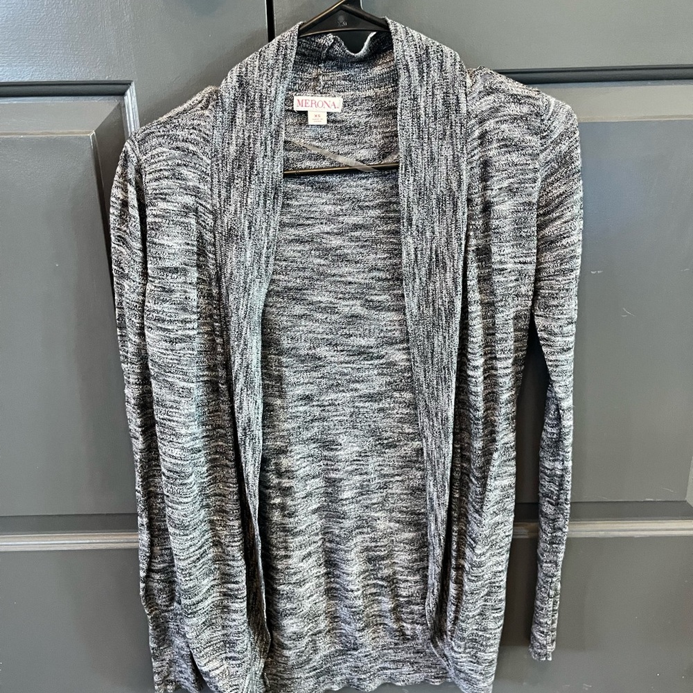 Merona Gray Open Front Cardigan